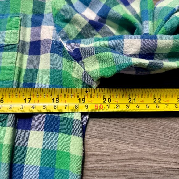 L.L. Bean Men's Scotch Plaid Flannel Shirt - Blue/Green - Picture 4 of 10